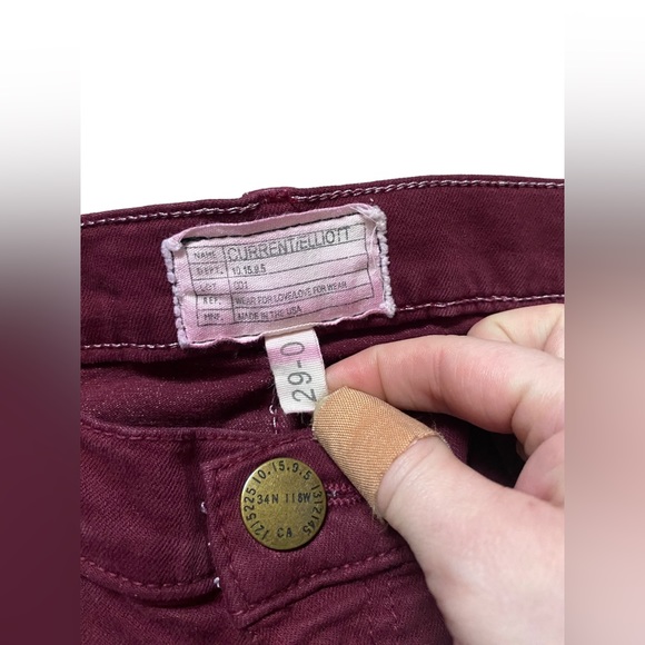 Current/Elliott | Size 29 Bordeaux the Ankle Skinny Jean - Picture 3 of 8